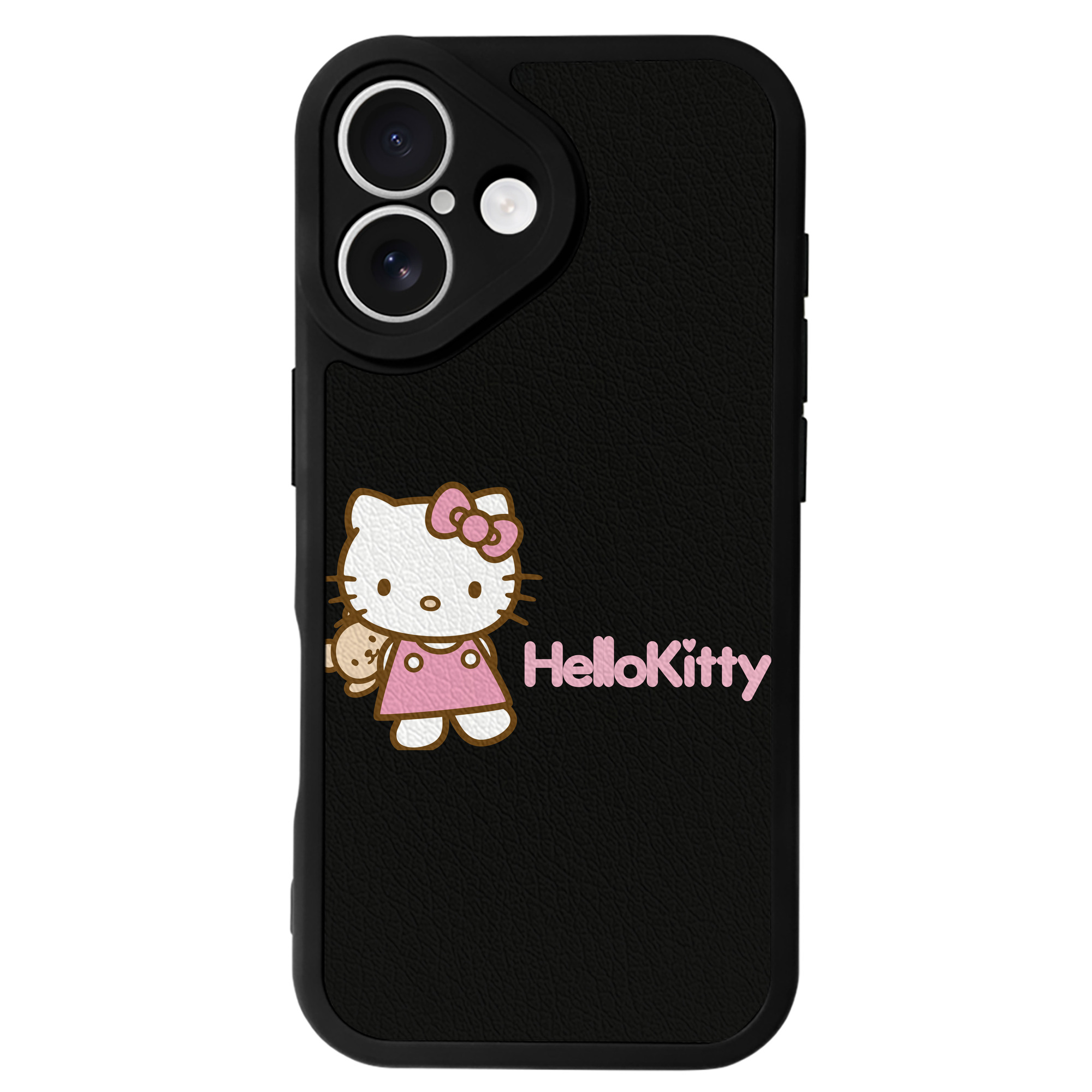 （画像用） Hello Kitty ハローキティ 【iPhone 16シリーズ対応】シリコンスマホケース（レザー調） 材質：シリコン